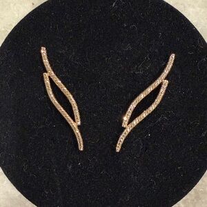 Sophisticated Gold Twisted Earrings 14K RL